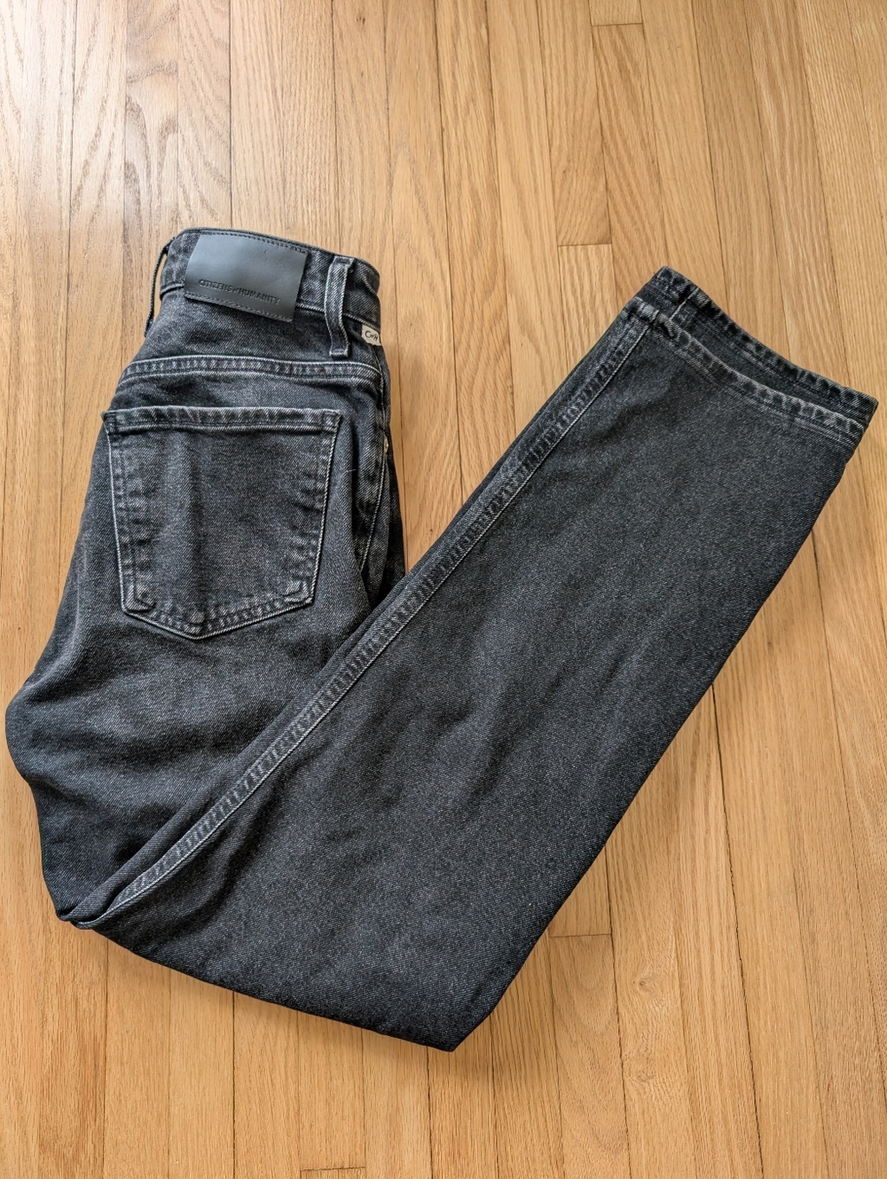 Citizens of Humanity Zurie High-Rise Straight Jeans in Black - Size 24